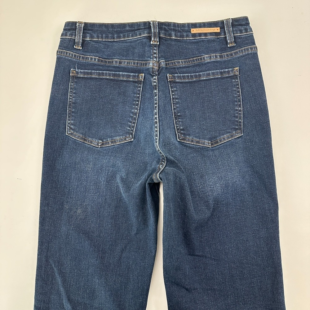 Soft Surroundings Flare Women's size 6 Dark Wash Blue Denim jeans - Picture 5 of 5